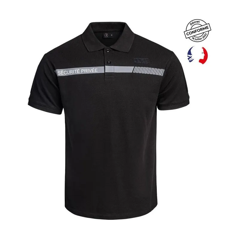Polo SÉCU-ONE Sécurité Privée noir