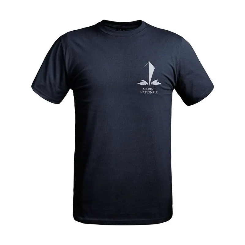 T-shirt Strong logos Marine Nationale bleu marine