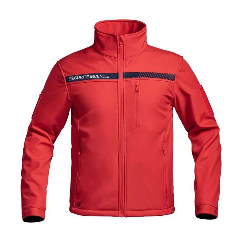 Veste softshell Sécu-one sécurité incendie rouge