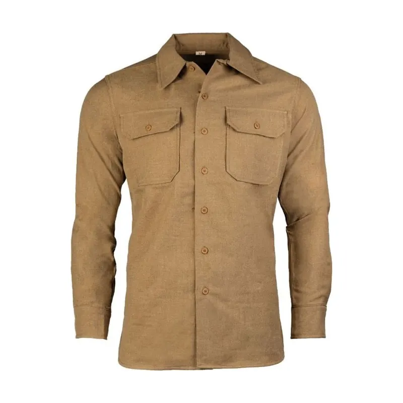 CHEMISE US M37 MOUTARDE LAINE (REPRO)