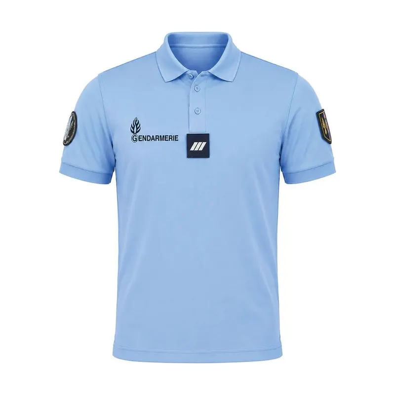 Polo bleu gendarmerie MC