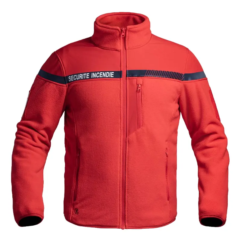 Veste polaire Sécu-one sécurité incendie rouge